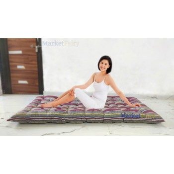 MarketFairy 3 X 6 Feet - Single Bed White Cotton Folding Mattress/Gadda For Guest, students, Hostel, PG - Multi-Color (36 x 72 Inch)